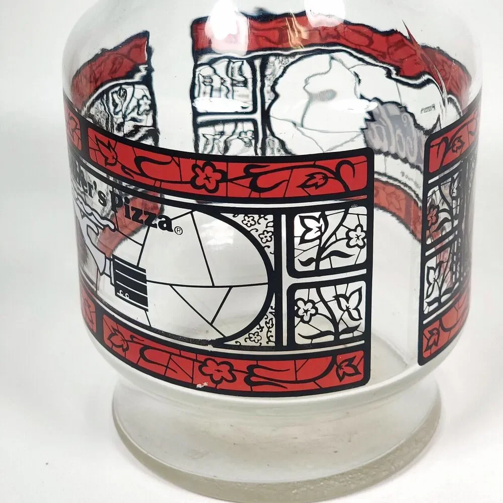 Vintage Godfathers Pizza Coca-Cola Carafe Lot of 2 Anchor Hocking Glass Pitchers - Picture 8 of 11